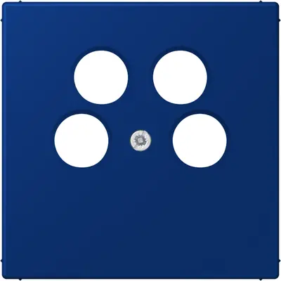 JUNG inzetplaat sat/tv 4-gats Les Couleurs bleu outremer fonce 261 (LC 990-4 SAT2 261)