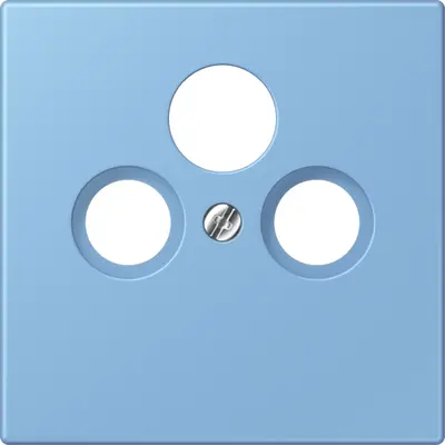 JUNG centraalplaat coax/sat Les Couleurs bleu ceruleen 59 256 (LC 990 SAT 256)