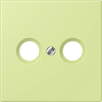 JUNG centraalplaat antenne-coax Les Couleurs vert jaune clair 222 (LC 990 TV 222)