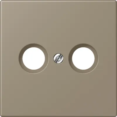 JUNG centraalplaat antenne-coax Les Couleurs ombre naturelle moyenne 242 (LC 990 TV 242)