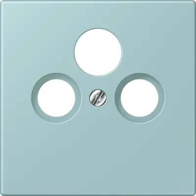 JUNG centraalplaat coax/sat Les Couleurs ceruleen clair 214 (LC 990 SAT 214)