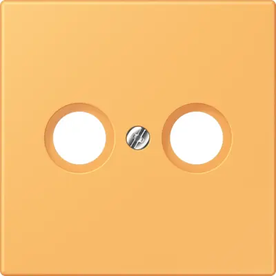 JUNG centraalplaat antenne-coax Les Couleurs ocre jaune clair 254 (LC 990 TV 254)