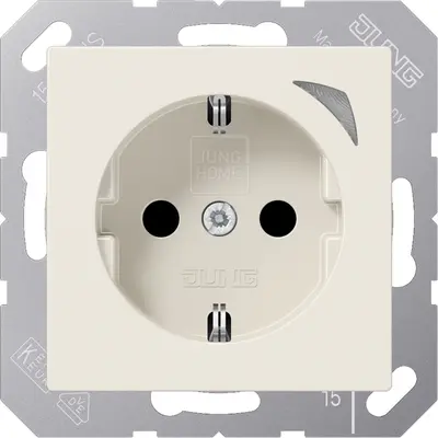 JUNG HOME wandcontactdoos randaarde Energy A-range creme (BT A 1521 SE)