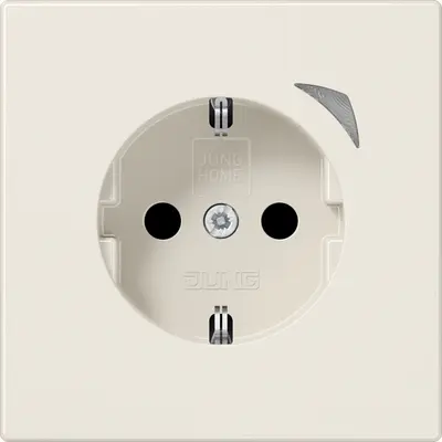 JUNG HOME wandcontactdoos randaarde LS990 creme (BT LS 1521 S)