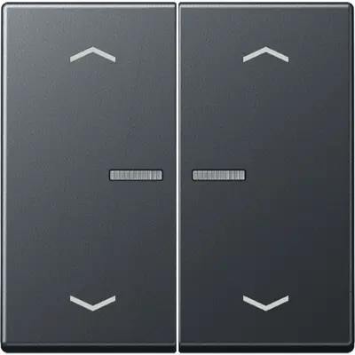 JUNG HOME bedieningsknop 2-voudig met pijlsymbolen A-range antraciet mat (BT A 17102 BF P ANM)