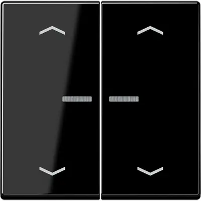 JUNG HOME bedieningsknop 2-voudig met pijlsymbolen A-range zwart glans (BT A 17102 BF P SW)