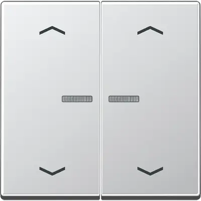 JUNG HOME bedieningsknop 2-voudig met pijlsymbolen A-range aluminium (BT A 17102 P AL)
