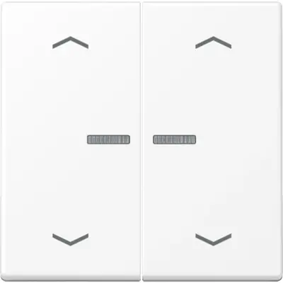JUNG HOME bedieningsknop 2-voudig met pijlsymbolen A-range sneeuwwit mat (BT A 17102 P WWM)
