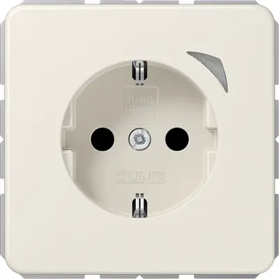JUNG HOME wandcontactdoos randaarde CD500 creme (BT CD 1521 S)
