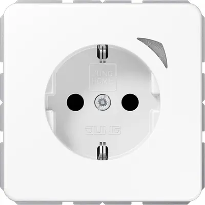 JUNG HOME wandcontactdoos randaarde CD500 alpine wit (BT CD 1521 S WW)