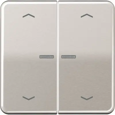 JUNG HOME bedieningsknop 2-voudig met pijlsymbolen CD500 platina (BT CD 17102 P PT)