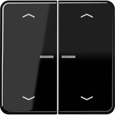 JUNG HOME bedieningsknop 2-voudig met pijlsymbolen CD500 zwart glans (BT CD 17102 P SW)