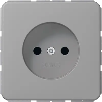 JUNG wandcontactdoos zonder randaarde CD500 grijs (CD 1510 N GR)