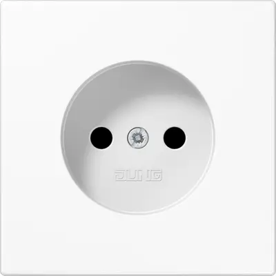 JUNG wandcontactdoos zonder randaarde LS990 alpine wit (LS 1910 N WW)