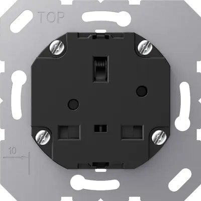 JUNG wandcontactdoos uk 1363 rvs 2p+a 13a 250v (3521 EINS)