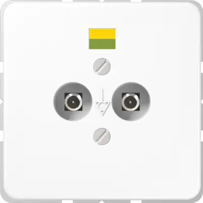 JUNG pot aard wandcontactdoos cd500 alpwt 2v (CD 565-2 WW)