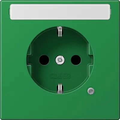 JUNG wandcontactdoos ls990 gn tekstv 6mm kl (LS 1520 NNAKOK6 GN)