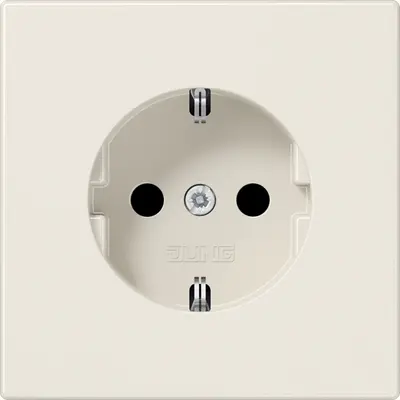 JUNG wandcontactdoos randaarde met klauwbevestiging LS990 creme (LS 1520)