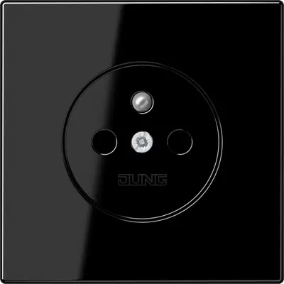JUNG wandcontactdoos penaarde Safety+ LS990 zwart glans (LS 1520 FKI SW)