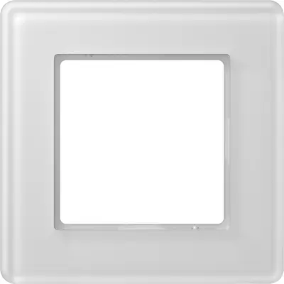 JUNG afdekraam 1-voudig A Viva alpine wit glas (AV 581 GLM WW)