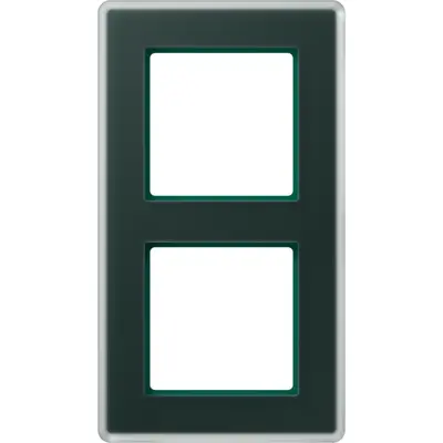 JUNG afdekraam 2-voudig A Viva smaragdgroen glas (AV 582 GLM SG)