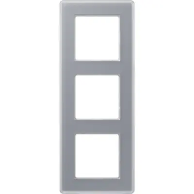 JUNG afdekraam 3-voudig A Viva kristalgrijs glas (AV 583 GLM KG)