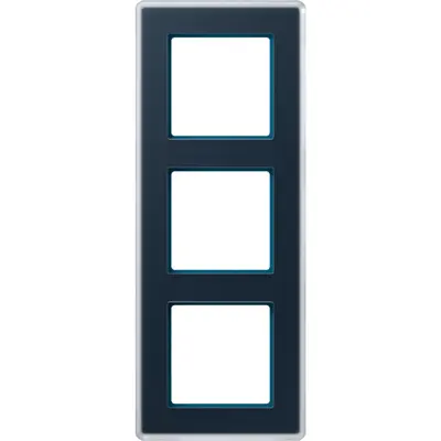 JUNG afdekraam 3-voudig A Viva nachtblauw glas (AV 583 GLM NB)