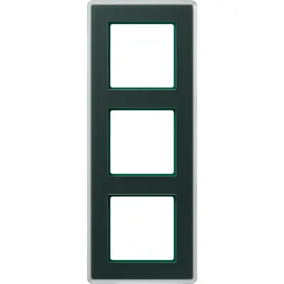 JUNG afdekraam 3-voudig A Viva smaragdgroen glas (AV 583 GLM SG)
