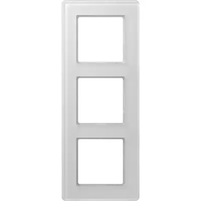 JUNG afdekraam 3-voudig A Viva alpine wit glas (AV 583 GLM WW)
