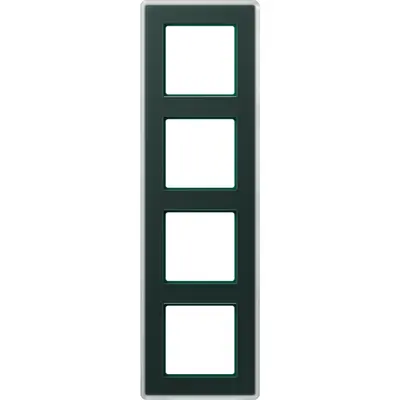 JUNG afdekraam 4-voudig A Viva smaragdgroen glas (AV 584 GLM SG)