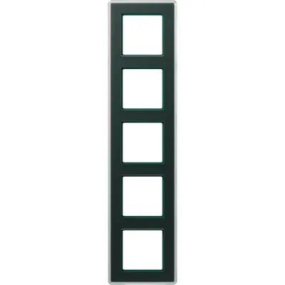 JUNG afdekraam 5-voudig A Viva smaragdgroen glas (AV 585 GLM SG)