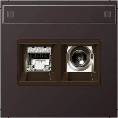 JUNG Smart-TV-aansluitdoos LS990 dark gelakt aluminium (MMD AL 4521 D)