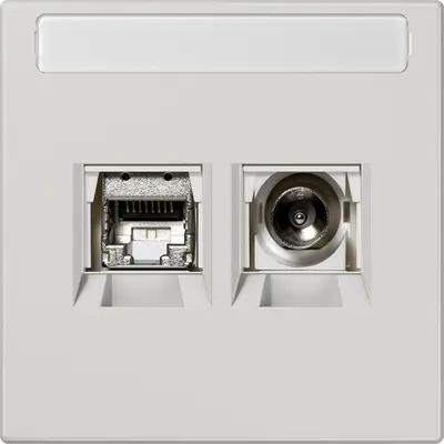 JUNG Smart-TV-aansluitdoos LS990 lichtgrijs (MMD LS 4521 LG)
