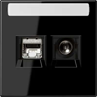 JUNG Smart-TV-aansluitdoos LS990 zwart glans (MMD LS 4521 SW)