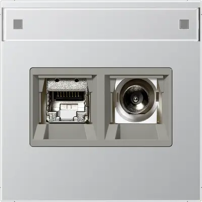 JUNG Smart-TV-aansluitdoos LS990 aluminium (MMD AL 4521)