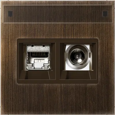 JUNG Smart-TV-aansluitdoos LS990 messing antiek (MMD ME 4521 AT)