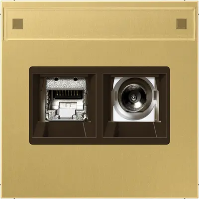 JUNG Smart-TV-aansluitdoos LS990 messing klassiek (MMD ME 4521 C)