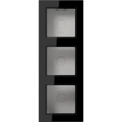 JUNG opbouwbak 3-voudig A550 zwart glans (A 5583 BF A SW)