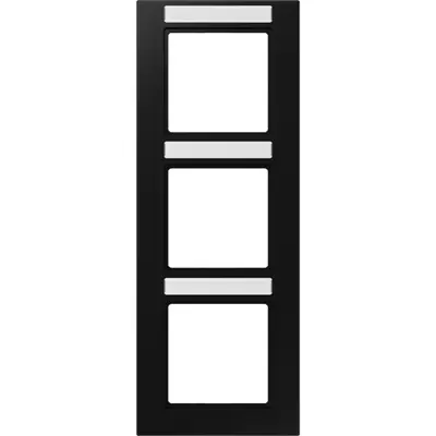 JUNG afdekraam 3-voudig verticaal met tekstvenster A550 grafietzwart mat (A 5583 BF NA SWM)