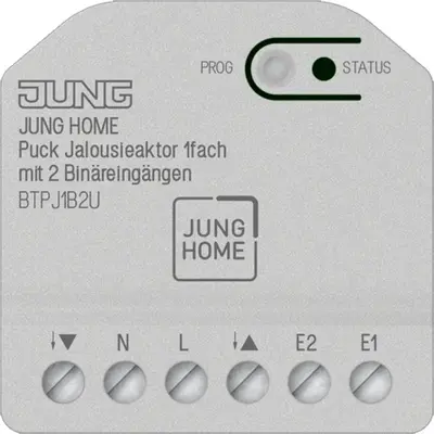 JUNG HOME Puck jaloezieactor 1-voudig met 2 binaire ingangen (BT P J1 B2 U)