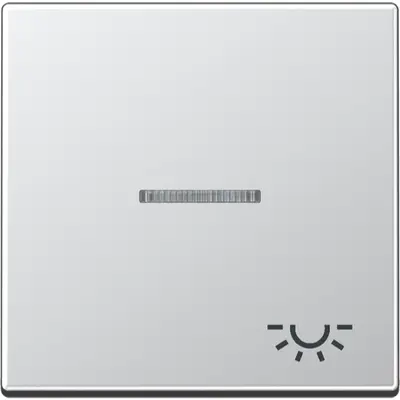 JUNG schakelwip met lichtsymbool en controlevenster A-range aluminium (A 590 KO5 L AL)