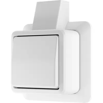 JUNG opbouw wisselschakelaar 10A met montageplaat en kabelinvoer AP600 alpine wit (606 A SM WW)