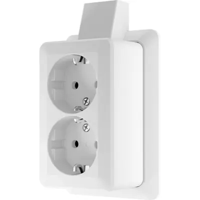 JUNG opbouw wandcontactdoos 2-voudig randaarde Safety+ met montageplaat en kabelinvoer AP600 alpine wit (6020 KIA SM WW)