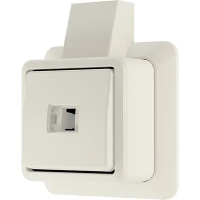 JUNG opbouw impulsdrukker 1-polig maakcontact AP600 creme (631 A SM)