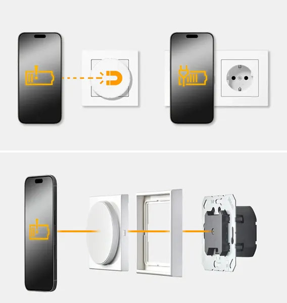 JUNG Magnetic Charger: draadloos laden
