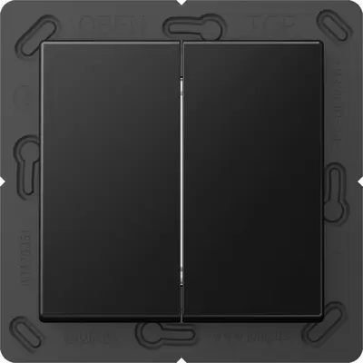 JUNG Matter batterijgevoede taster 2-voudig 4-kanaals A-range grafietzwart mat (MAT A 595 SWM)