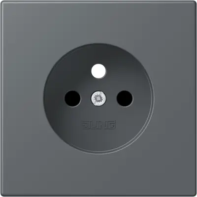JUNG centraalplaat wandcontactdoos penaarde Safety+ gris fonce 31 202 (LC 1521 FKI PL-1 202)