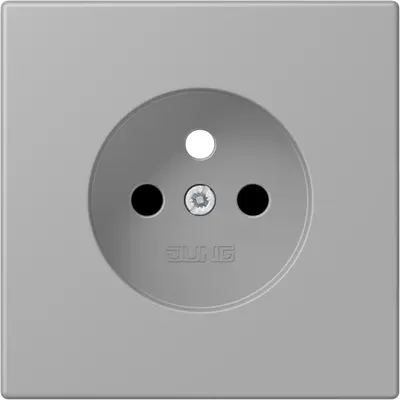 JUNG centraalplaat wandcontactdoos penaarde Safety+ gris moyen 204 (LC 1521 FKI PL-1 204)
