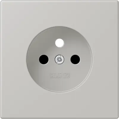 JUNG centraalplaat wandcontactdoos penaarde Safety+ gris clair 31 205 (LC 1521 FKI PL-1 205)