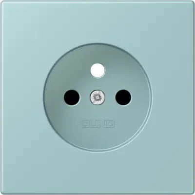 JUNG centraalplaat wandcontactdoos penaarde Safety+ ceruleen clair 214 (LC 1521 FKI PL-1 214)